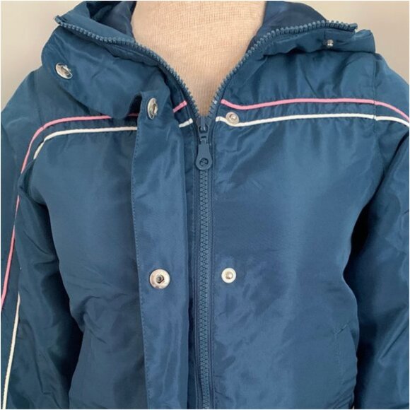 Oshkosh Girl's Hooded Jacket Full Zip and Snap Closure Size 7 - Picture 4 of 10